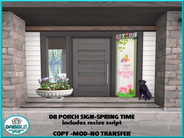 DB PORCH SIGN-SPRING TIME  add me