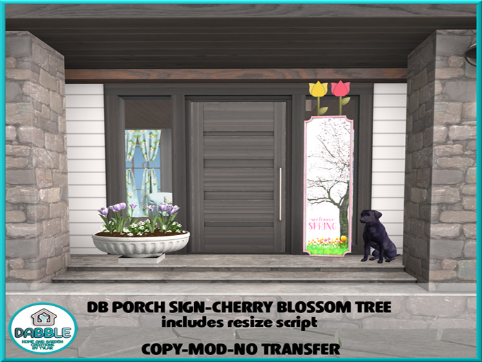 DB PORCH SIGN-CHERRY BLOSSOM TREE  add me