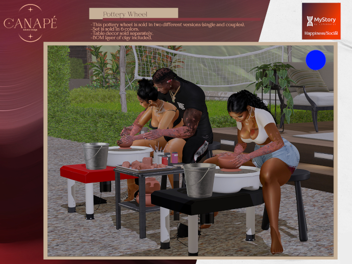 [Canape] Pottery Wheel (Couple) Blue