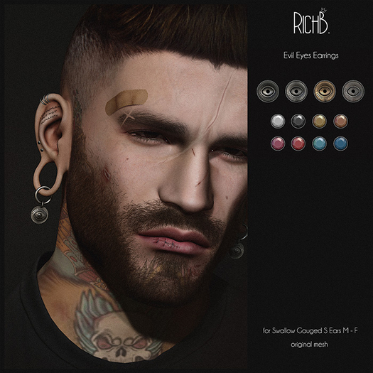 RichB. Evil Eyes Earrings