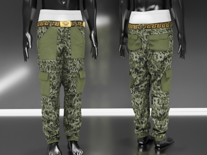 Pants Camo Green