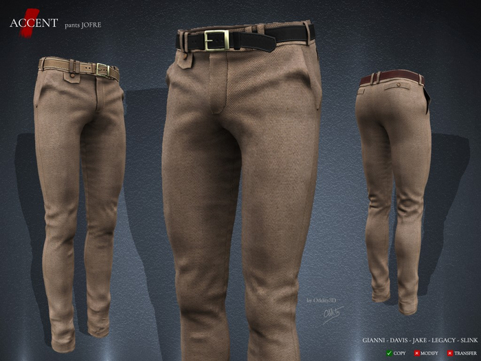 Accent - Pants -Jofre- Brown