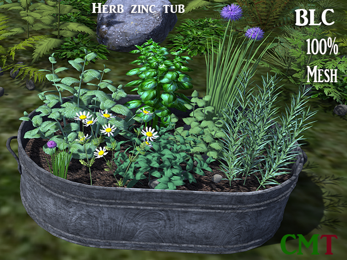 BLC Herb zinc tub