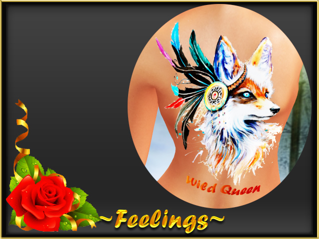 ~FEELINGS~WILD QUEEN BACK TATTOO