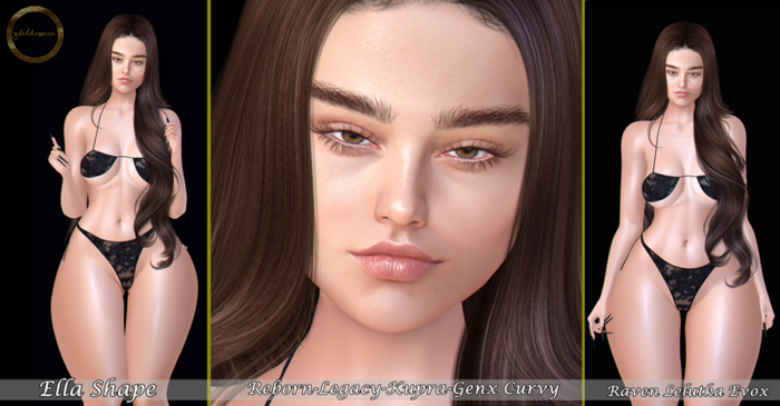 ::G.B-Ella Shape-Lelutka Raven Evox::