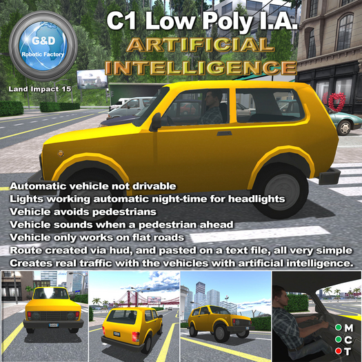 G&D ROBOTIC Car C1 Low Poly A.I. 