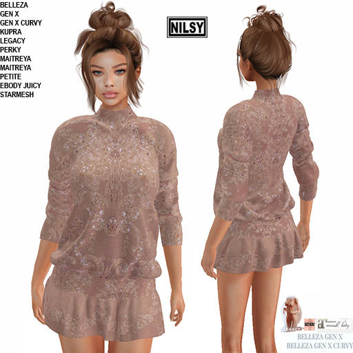 BEADED MINI DRESS,MESH BODY