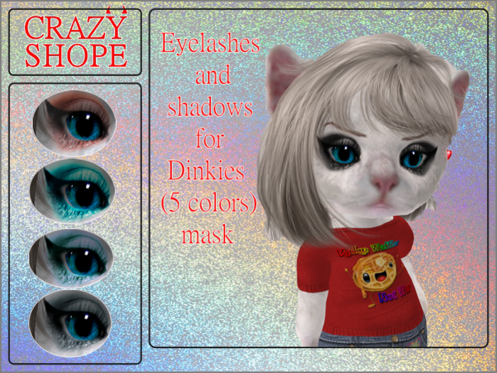 03.03 CR SH Eyelashes and shadows  for Dinkies (5 colors- mask)