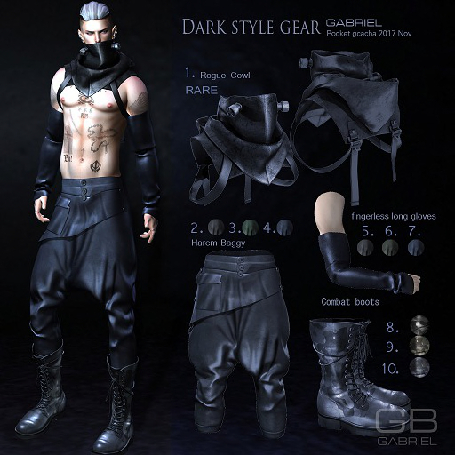 ::GB:: Dark Style Gear Black Set w/ RARE (Signature)