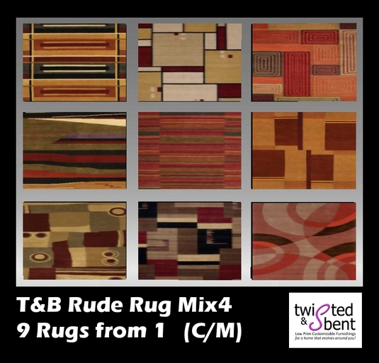 9 Rugs From One - Texture Changing Area Rug Rude Mix4