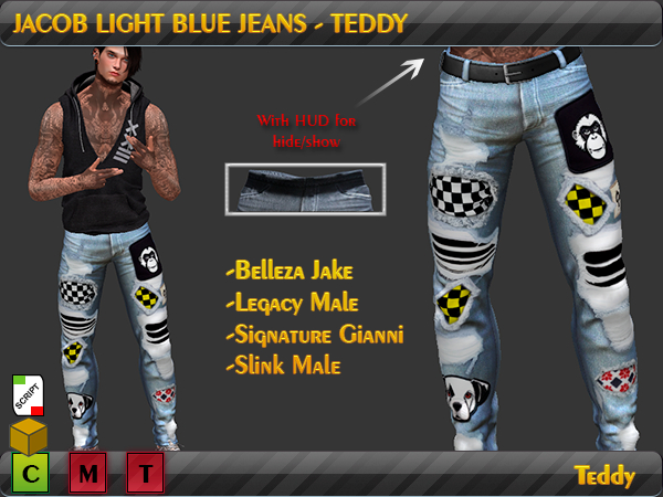 JACOB LIGHT BLUE JEANS - TEDDY
