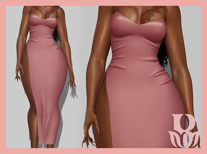 sims 4 bodycon dress Blue Valentine Midi Dress - Available now for Patrons, go check it out! Link on Bio