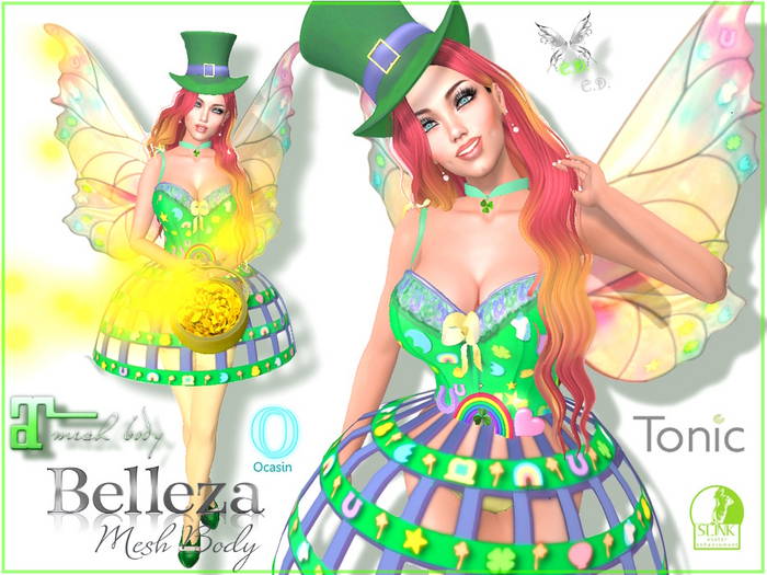 ``***{ E.D. LUCKY CHARM FAIRY FITMESH