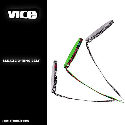 VICE. Sleazy D-Ring Belt "Complete Pack"