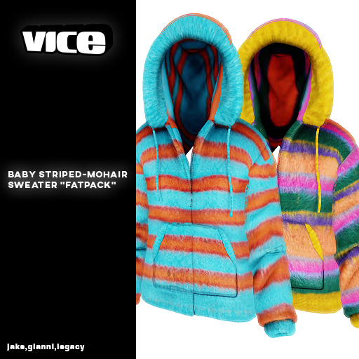 VICE. Baby Striped-Mohair Sweater "FATPACK"