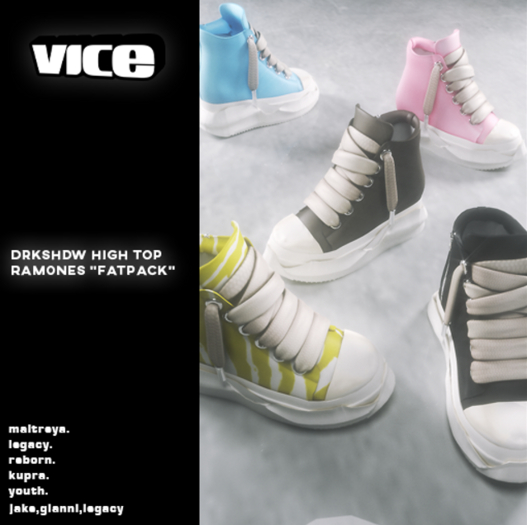 VICE. DRKSHDW Abstract High-Top "Fatpack"