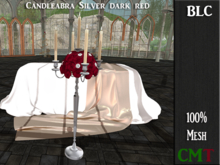 BLC Candelabra Silver dark red