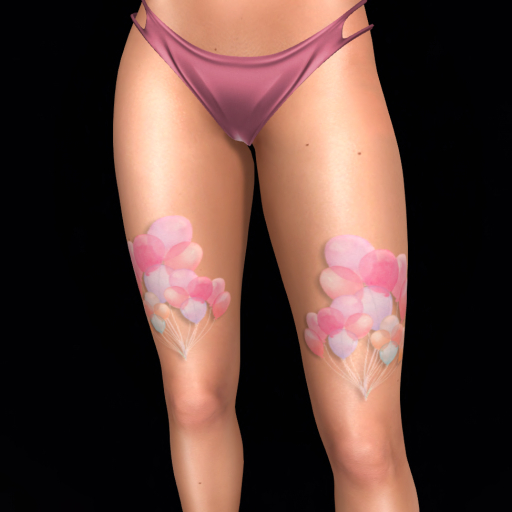 Upperleg Balloons Tattoo