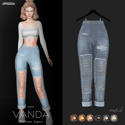 amias - VANDA jeans stone