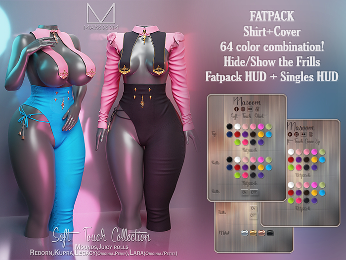 [[ Masoom ]] Soft Touch Shirt and Cover - FATPACK 