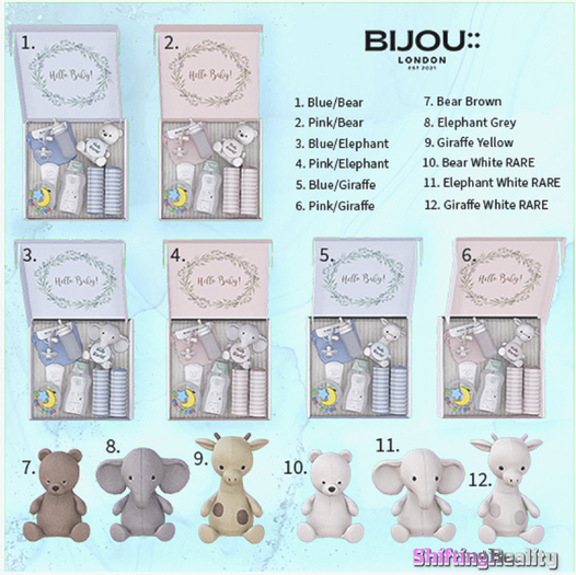 10. Welcome Baby Bear White RARE