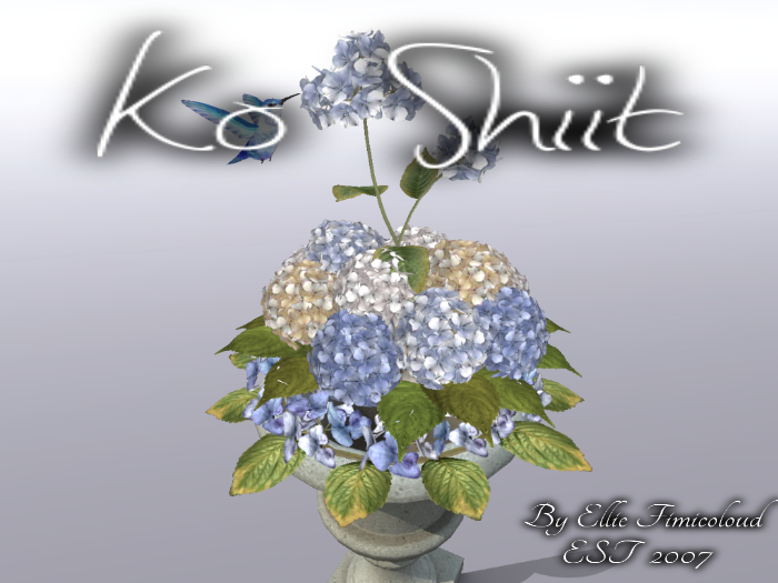 [KO SHIIT] Hydrangea Urn Decoration Blue