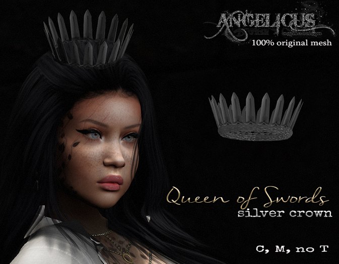 :ANGELICUS:Queen of Swords crown Silver