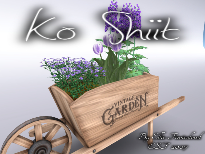 [KO SHIIT] Vintage Flower Barrow Purple
