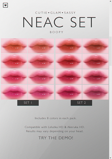 [BOOPY] Neac Lipstick (Fatpack)