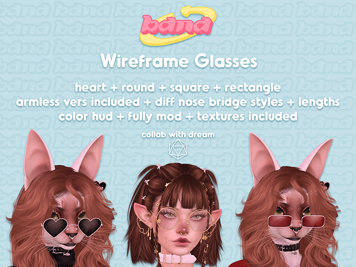 [BANA] - Wireframe Glasses - Fatpack
