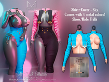 [[ Masoom ]] Soft Touch Shirt and Cover - Sky
