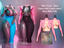 [[ Masoom ]] Soft Touch Shirt and Cover - Rose