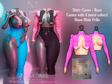 [[ Masoom ]] Soft Touch Shirt and Cover - Pink