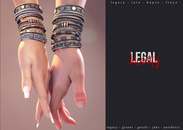 Legal Insanity - Dakota bracelets FATPACK