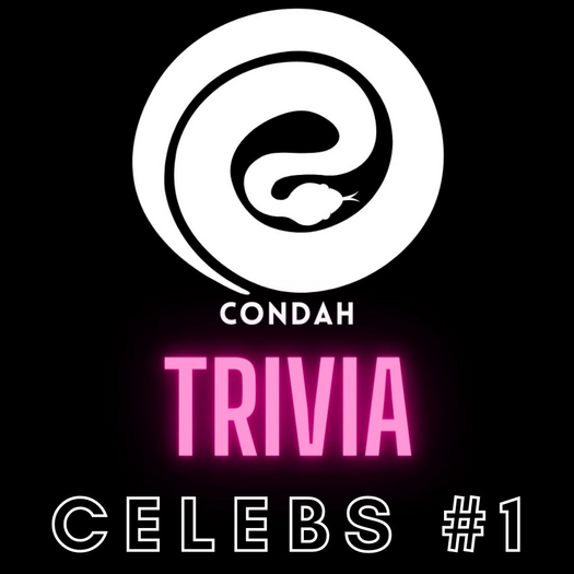 CONDAH Trivia - CELEBS #1 - Trivia Card - 40 Questions