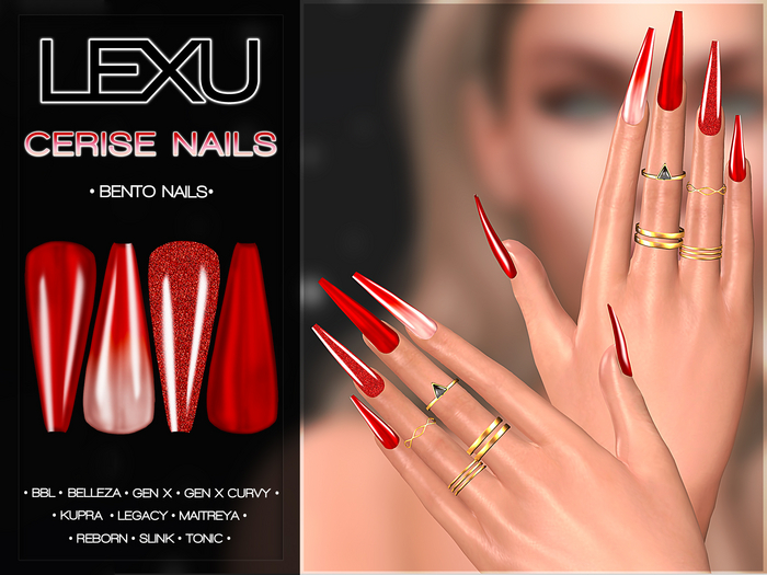 LEXU - CERISE NAILS 50% off >>promo<<