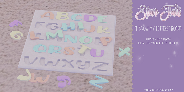 {Starfall} -  I Know My Letters! Board