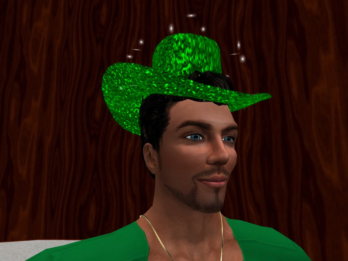 TM Sparkling Green St Patrick's Cowboy Hat
