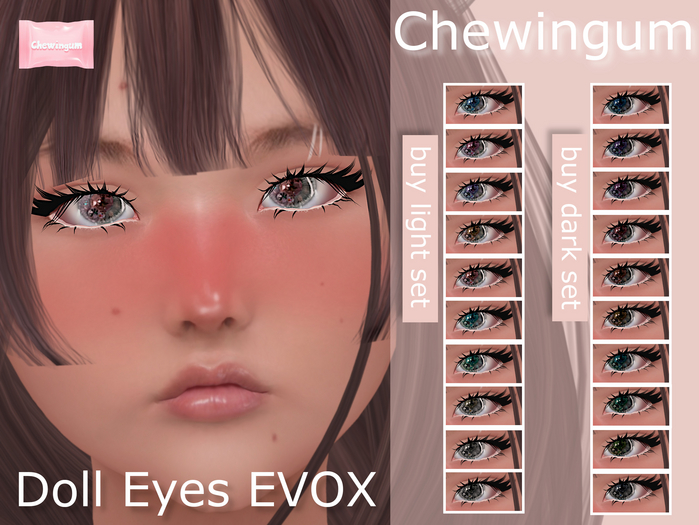 Chewingum DOLL EYES DARK SET EVOX  BOX