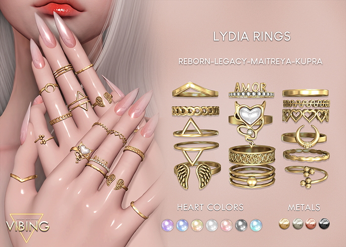 Vibing -- Lydia Rings -- Silver