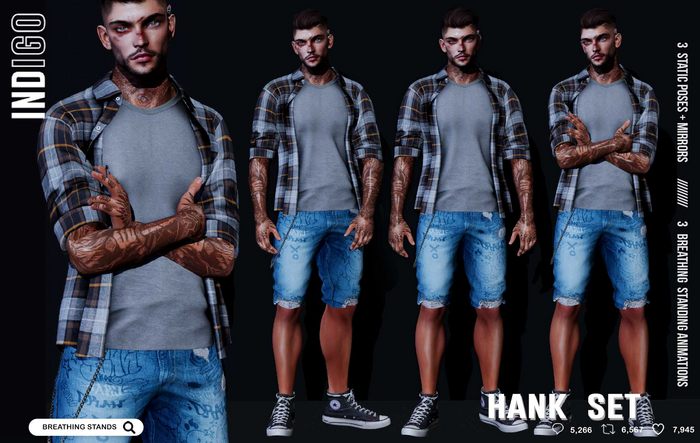 [InDiGo] Hank Breathing & Static Stands Set