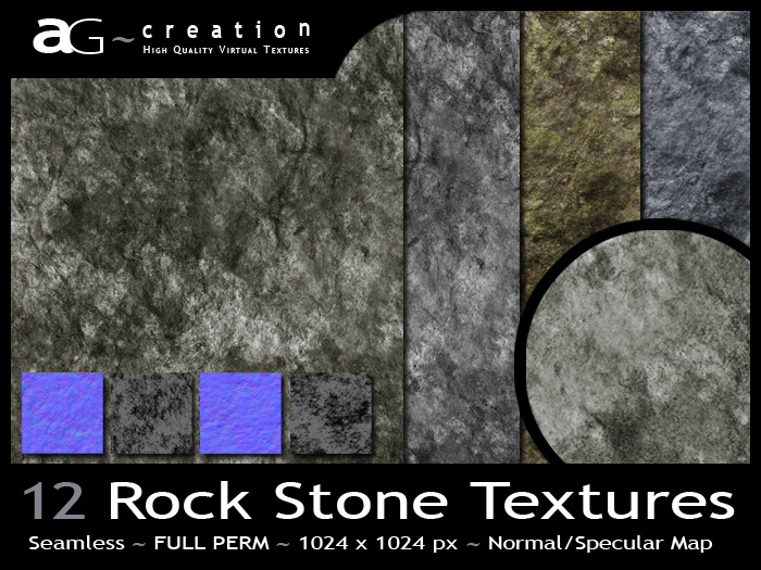 ~AG~ Creation ~ Rock Stone Textures Full Perm