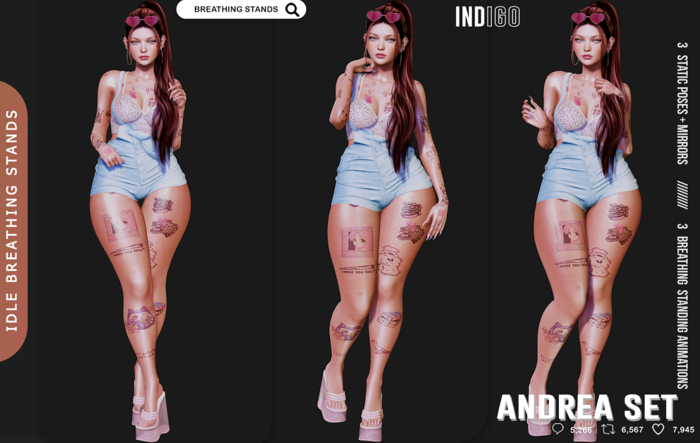 [InDiGo] Andrea Breathing & Static Stands Set