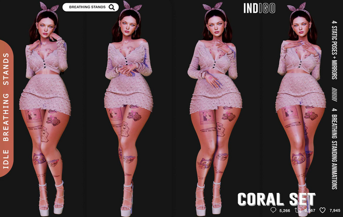 [InDiGo] Coral Breathing & Static Stands Set