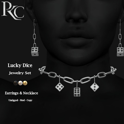 *PKC* Lucky Dice Jewelry Set
