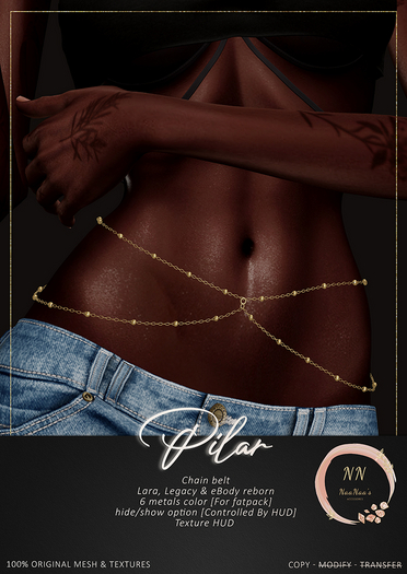 NaaNaa's Pilar ChainBelt Black