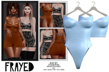 Frayed - Alice Bodysuit/Top - Baby Blue