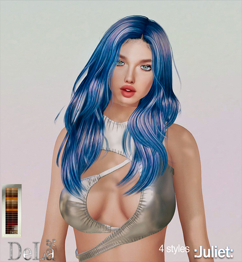=DeLa*= Mesh Hair "Juliet" Reds OrangeBrowns