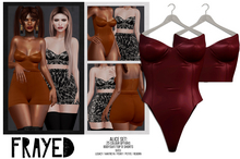 Frayed - Alice Bodysuit/Top - Burgundy