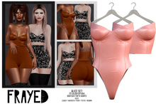 Frayed - Alice Bodysuit/Top - Coral